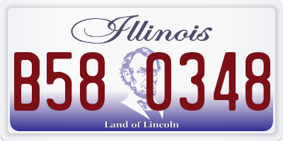 IL license plate B580348