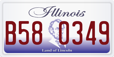 IL license plate B580349
