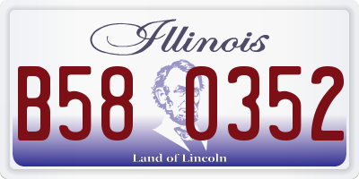 IL license plate B580352