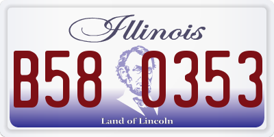 IL license plate B580353