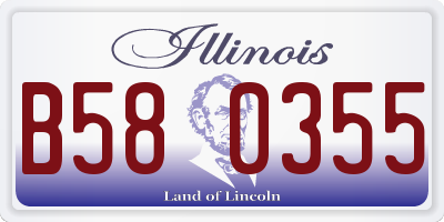 IL license plate B580355
