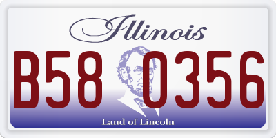IL license plate B580356