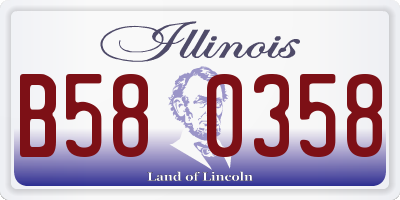 IL license plate B580358