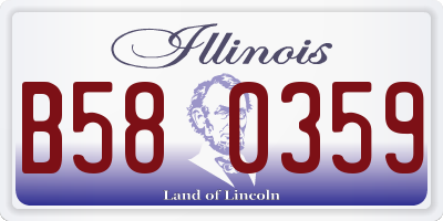 IL license plate B580359