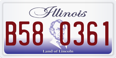 IL license plate B580361