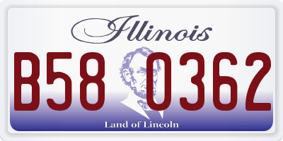 IL license plate B580362