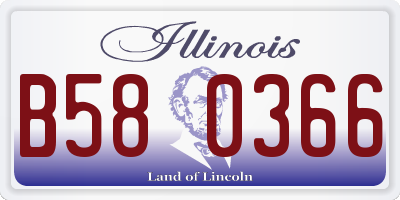 IL license plate B580366