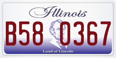 IL license plate B580367