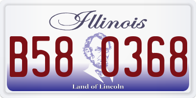 IL license plate B580368