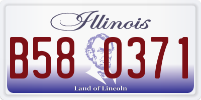 IL license plate B580371