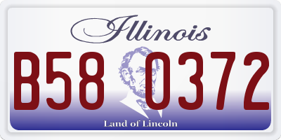 IL license plate B580372