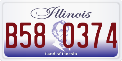 IL license plate B580374