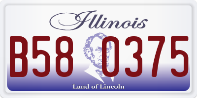 IL license plate B580375