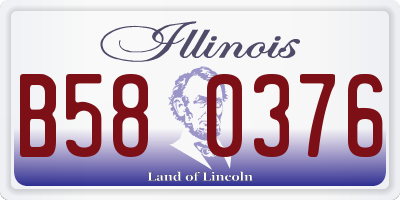 IL license plate B580376