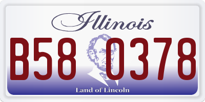 IL license plate B580378