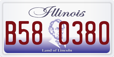 IL license plate B580380
