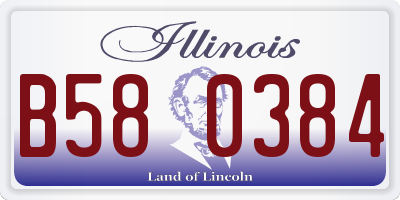 IL license plate B580384