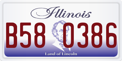 IL license plate B580386