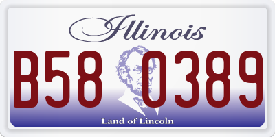 IL license plate B580389