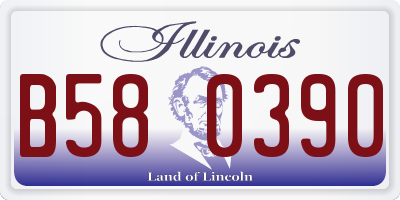 IL license plate B580390