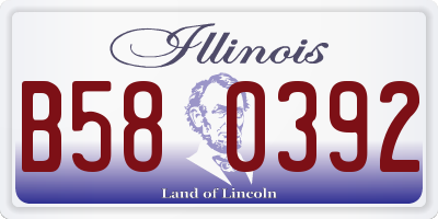 IL license plate B580392