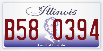 IL license plate B580394