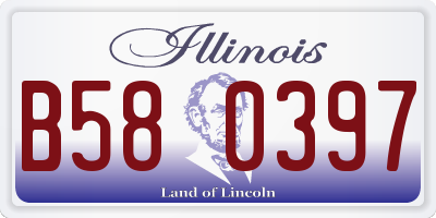 IL license plate B580397