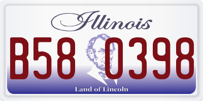 IL license plate B580398