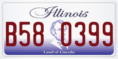 IL license plate B580399