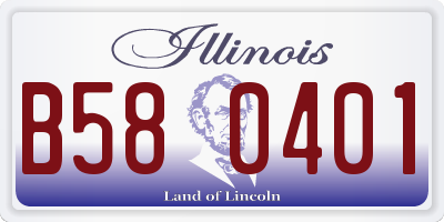 IL license plate B580401