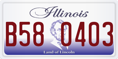 IL license plate B580403