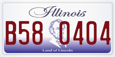 IL license plate B580404