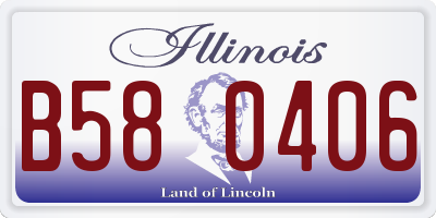 IL license plate B580406