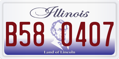 IL license plate B580407
