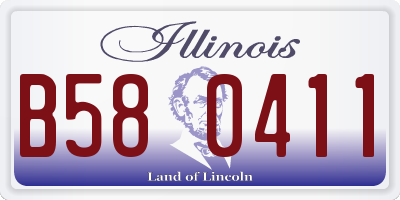 IL license plate B580411