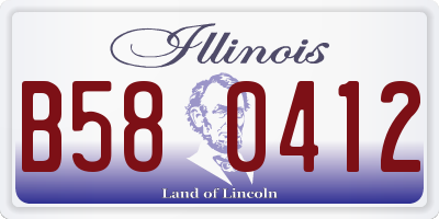IL license plate B580412