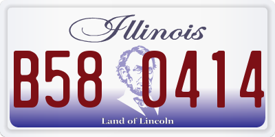 IL license plate B580414