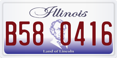IL license plate B580416