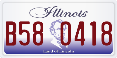 IL license plate B580418