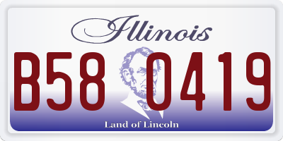 IL license plate B580419