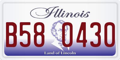 IL license plate B580430