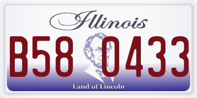 IL license plate B580433
