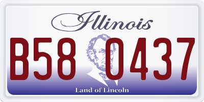 IL license plate B580437