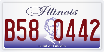 IL license plate B580442
