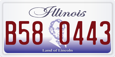 IL license plate B580443