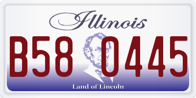 IL license plate B580445