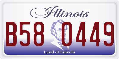 IL license plate B580449