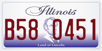 IL license plate B580451