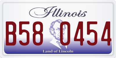 IL license plate B580454