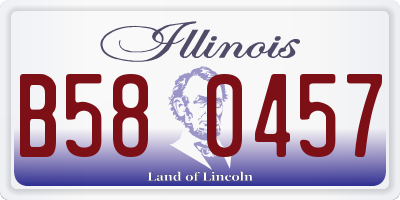IL license plate B580457